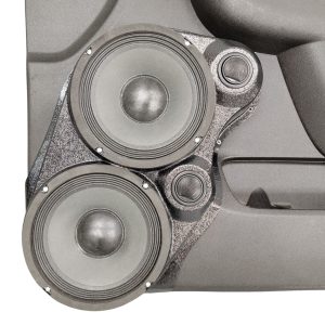 Dual 8" + Dual 2" Tweeter Front Door Speaker Pods – 2010–2013 GM Fullsize Pickups • 2010–2014 GM Fullsize SUVs – Upper Handle