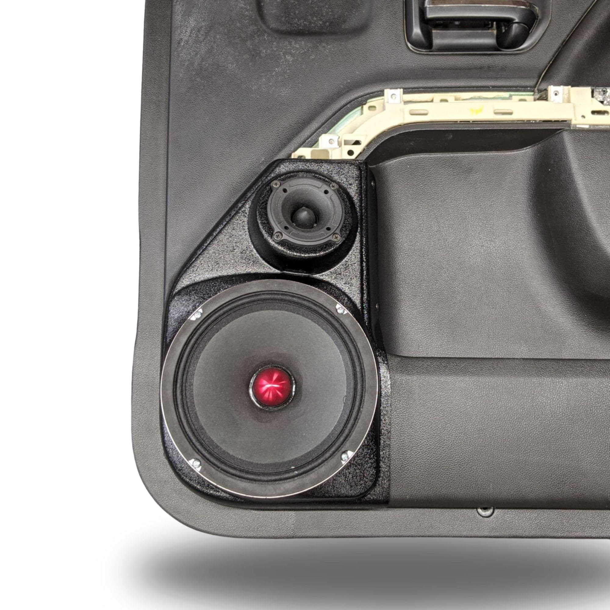 8" + 3.5" Front Door Speaker Pods – 2014–2018 Chevrolet Silverado & GMC Sierra – Compact Layout