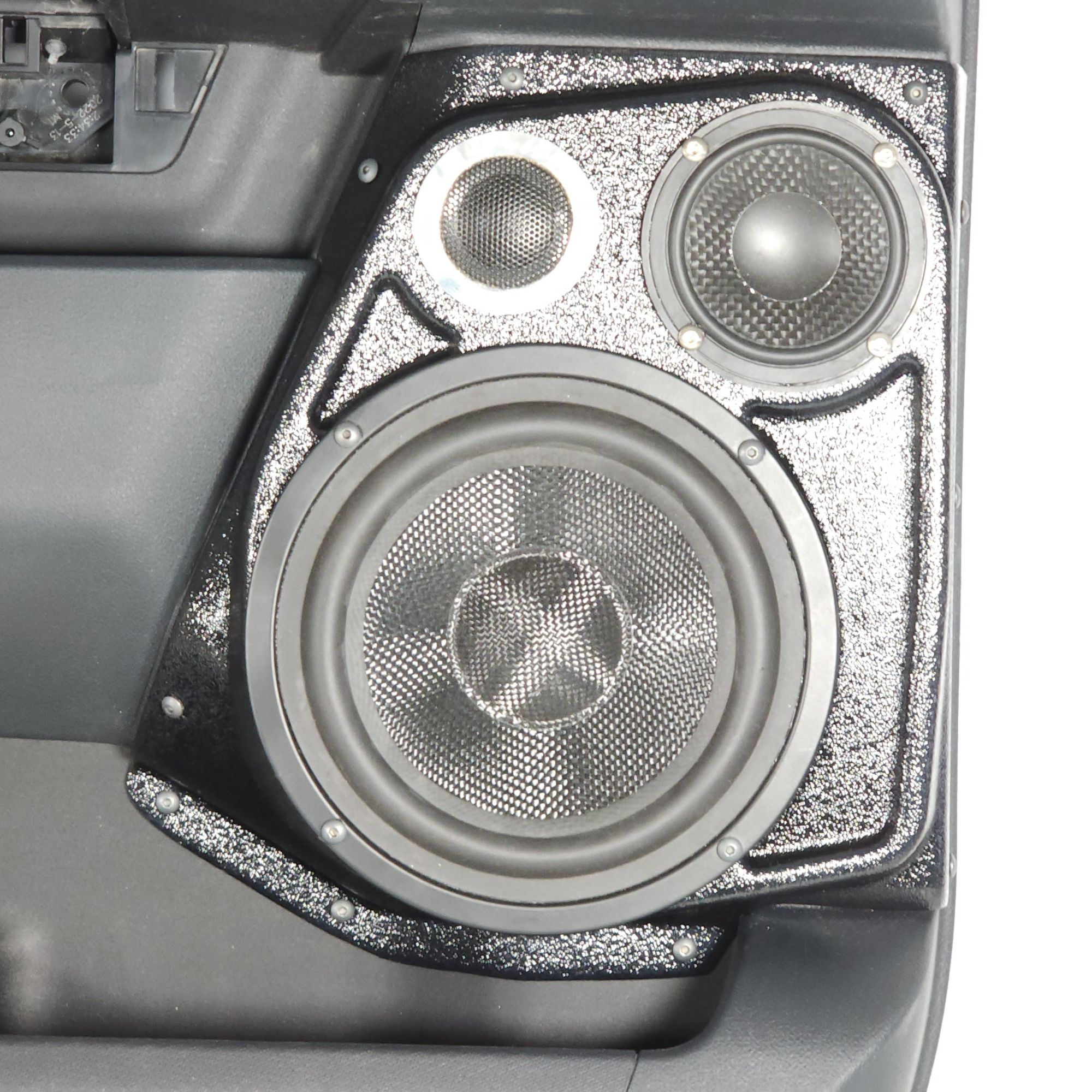 6.5", 3.5" + 2" Rear Door Speaker Pods – 2021–2026 Ford F-150 • 2023–2026 Ford F-250 & F-350 – Crew Cab