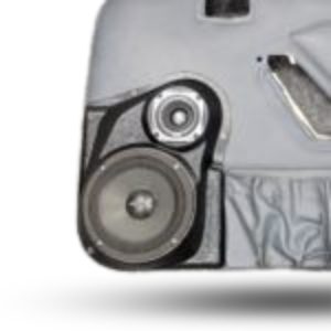 6.5" + 3.5" Front Door Speaker Pods – 1987–1993 Ford Mustang