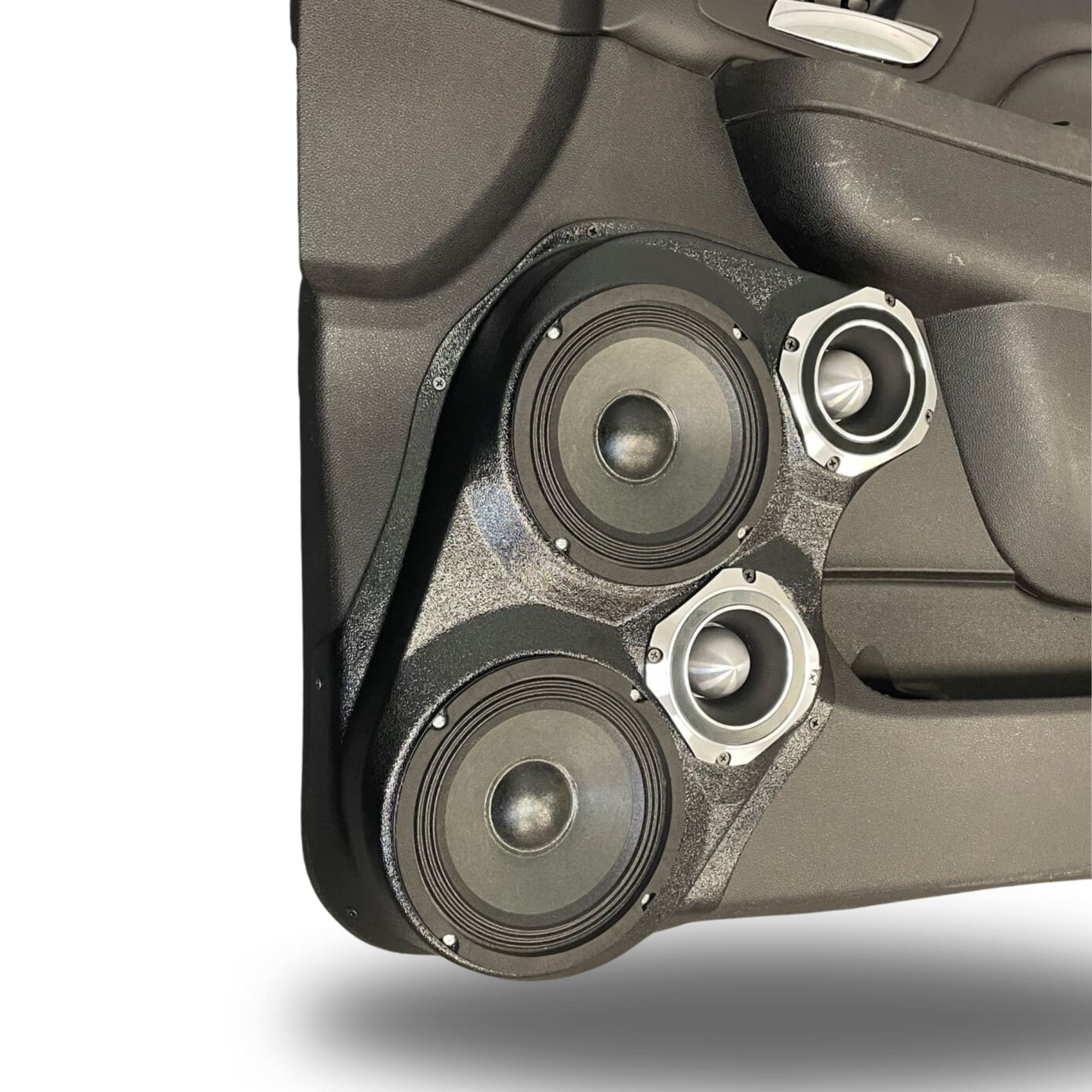 Dual 6.5" + Dual 4" Front Door Speaker Pods – 2010–2013 GM Fullsize Pickups • 2010–2014 GM Fullsize SUVs – Upper Handle - Image 4
