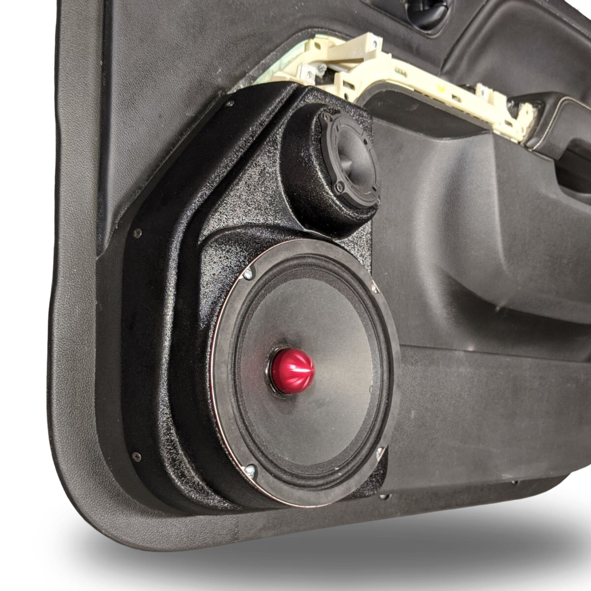 8" + 3.5" Front Door Speaker Pods – 2014–2018 Chevrolet Silverado & GMC Sierra – Compact Layout - Image 2