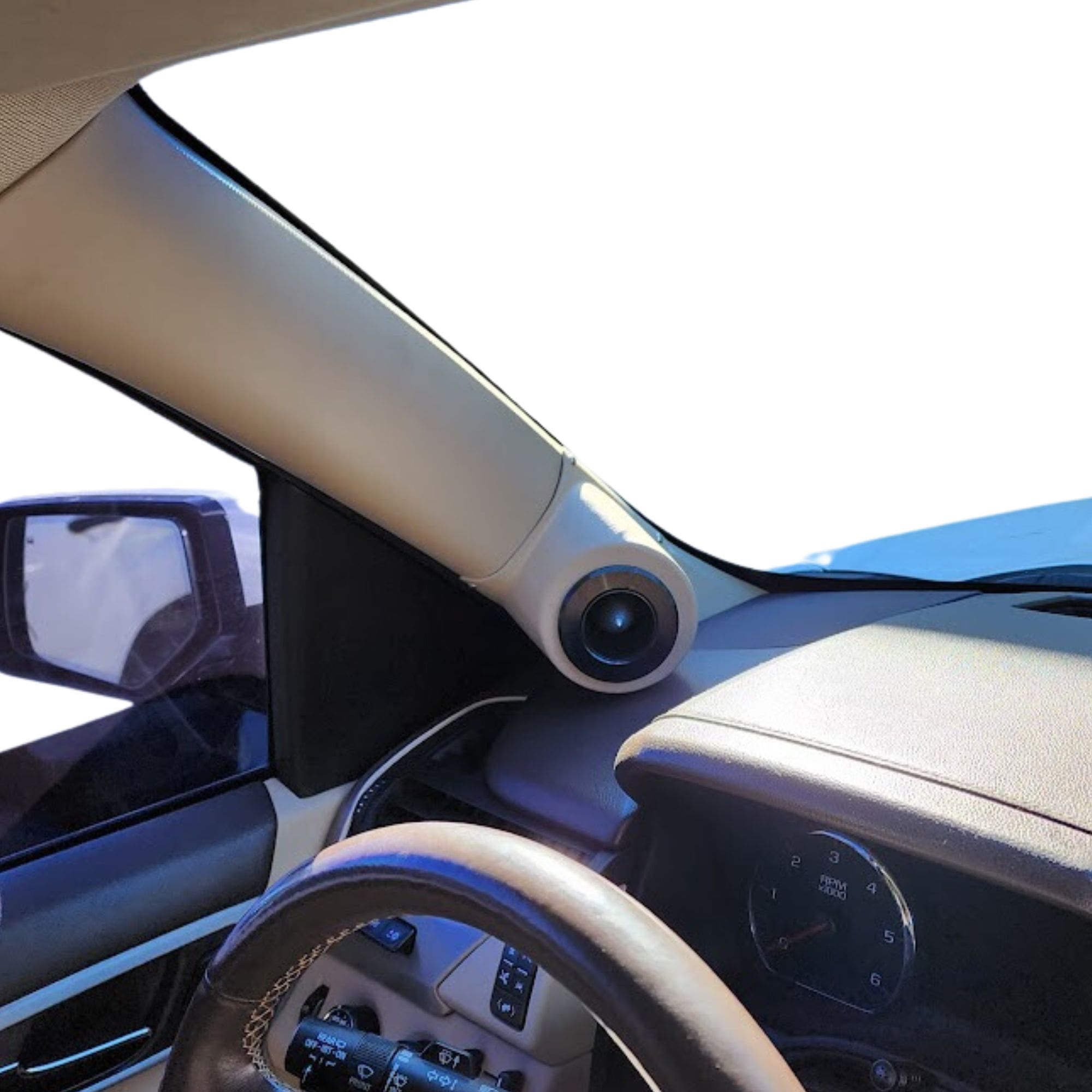 3.5" A-Pillar Speaker Pods – 2015–2020 Chevrolet Suburban & Tahoe • GMC Yukon & Yukon XL – Without Driver Handle - Image 2