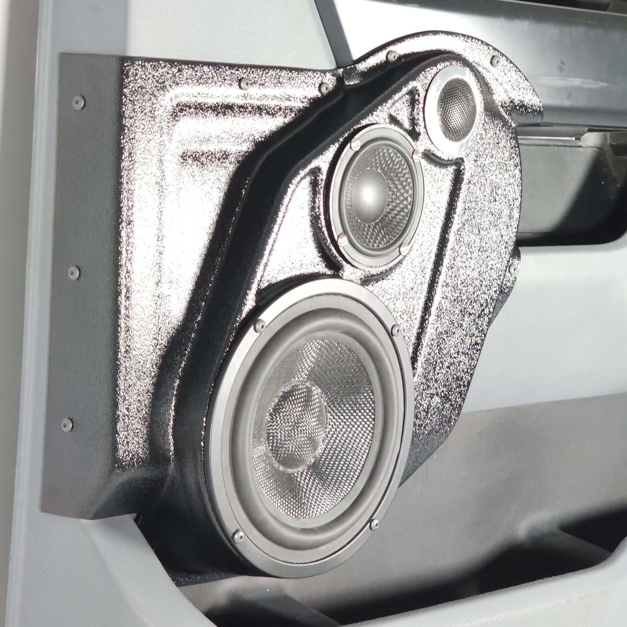 6.5", 3.5" + 2" Tweeter Front Door Speaker Pods – 2021–2026 Ford F-150 • 2023–2026 Ford F-250 & F-350 - Image 2