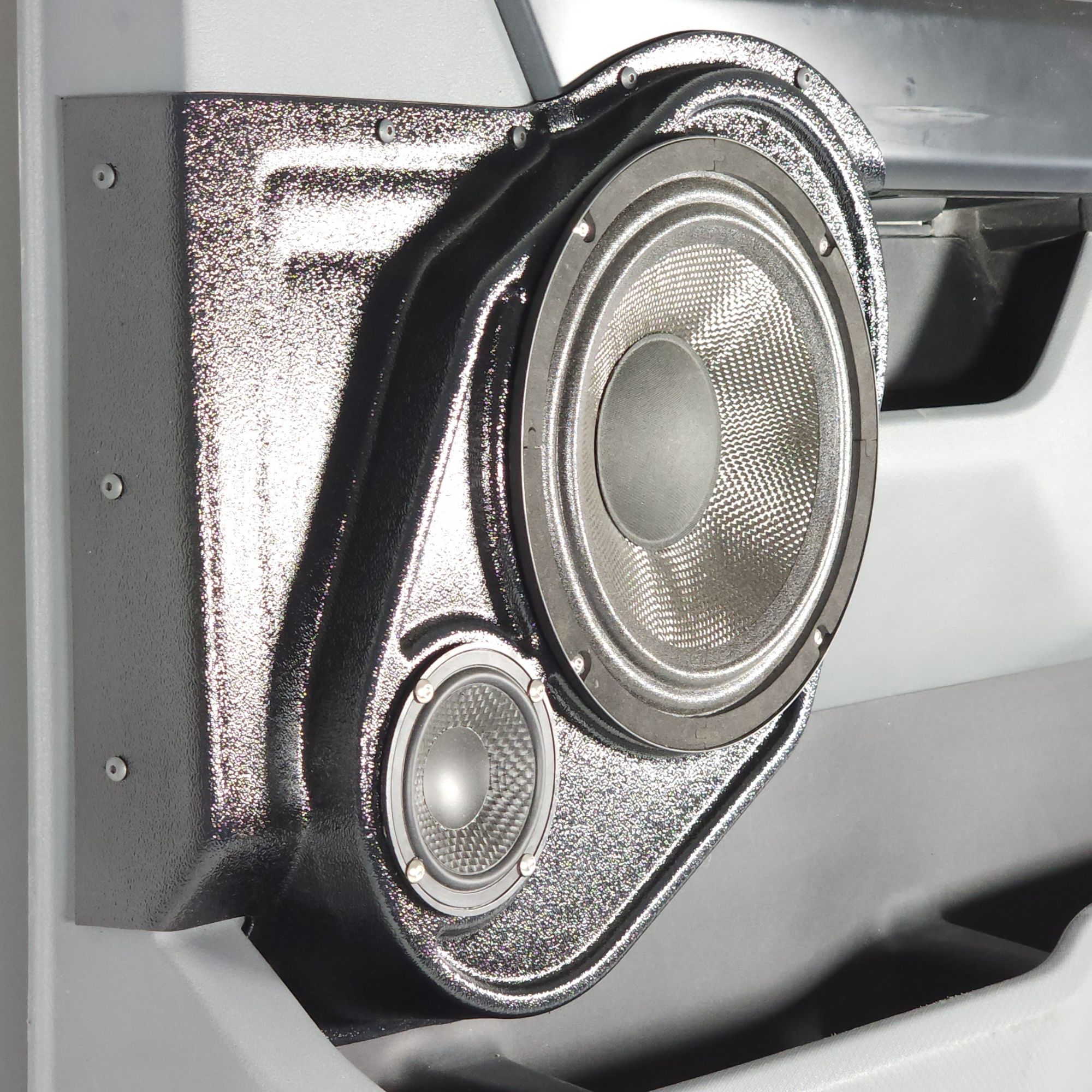 8" + 3.5" Front Door Speaker Pods – 2021–2026 Ford F-150 • 2023–2026 Ford F-250 & F-350 - Image 2