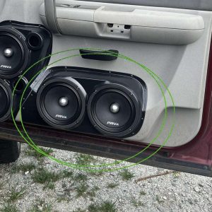 Dual 8" Lower Front Door Speaker Pods – 2007–2009 Chevrolet Silverado & GMC Sierra – Lower Handle, Add-On