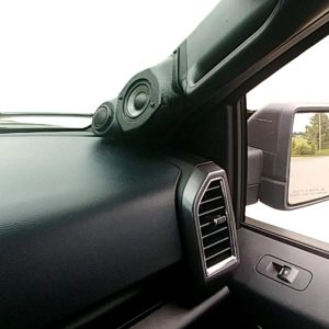 4" + 2" A-Pillar Speaker Pods for 2015–2020 Ford F-150; 2017–2022 Ford F-250 and F-350 – 2015–2020 Ford F-150 • 2017–2022 Ford F-250 & F-350
