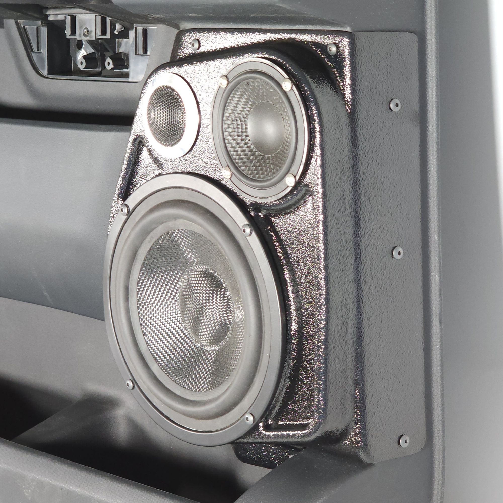 6.5", 3.5" + 2" Rear Door Speaker Pods – 2021–2026 Ford F-150 • 2023–2026 Ford F-250 & F-350 – Crew Cab - Image 6