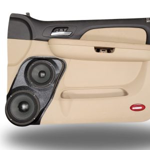 8" + 6.5" Front Door Speaker Pods – 2007–2009 GM Fullsize Pickups • 2007–2009 GM Fullsize SUVs – Upper Handle