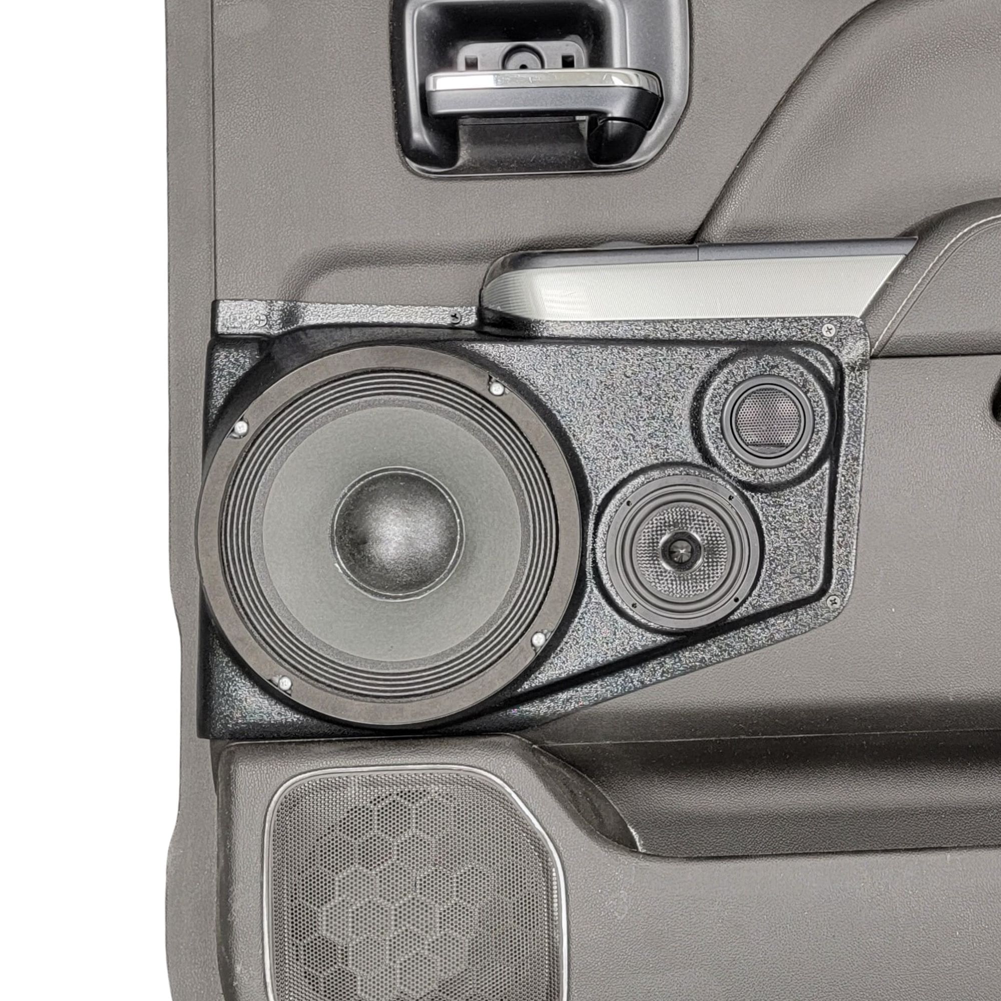 8", 3.5" and Tweeter Upper Rear Door Speaker Pods – 2014–2018 Chevrolet Silverado & GMC Sierra – Crew Cab