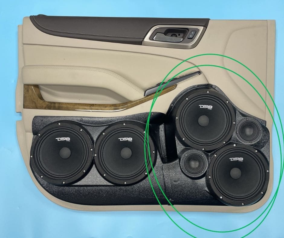 Dual 8" + Dual 3.5" Front Door Speaker Pods – 2015–2020 Chevrolet Suburban & Tahoe • GMC Yukon & Yukon XL - Image 4