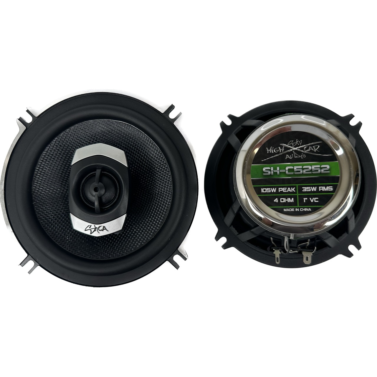 Sky High Car Audio C525 5.25 inch 2-Way Coaxial Speakers with Glass Fiber Cone (Pair)