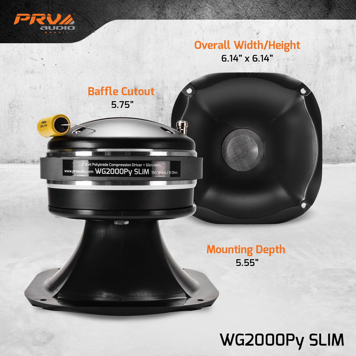 PRV 2 inch Exit SLIM Polyimide Compression Driver + Horn 8 Ohm PRV-WG2000PySLIM - Image 4