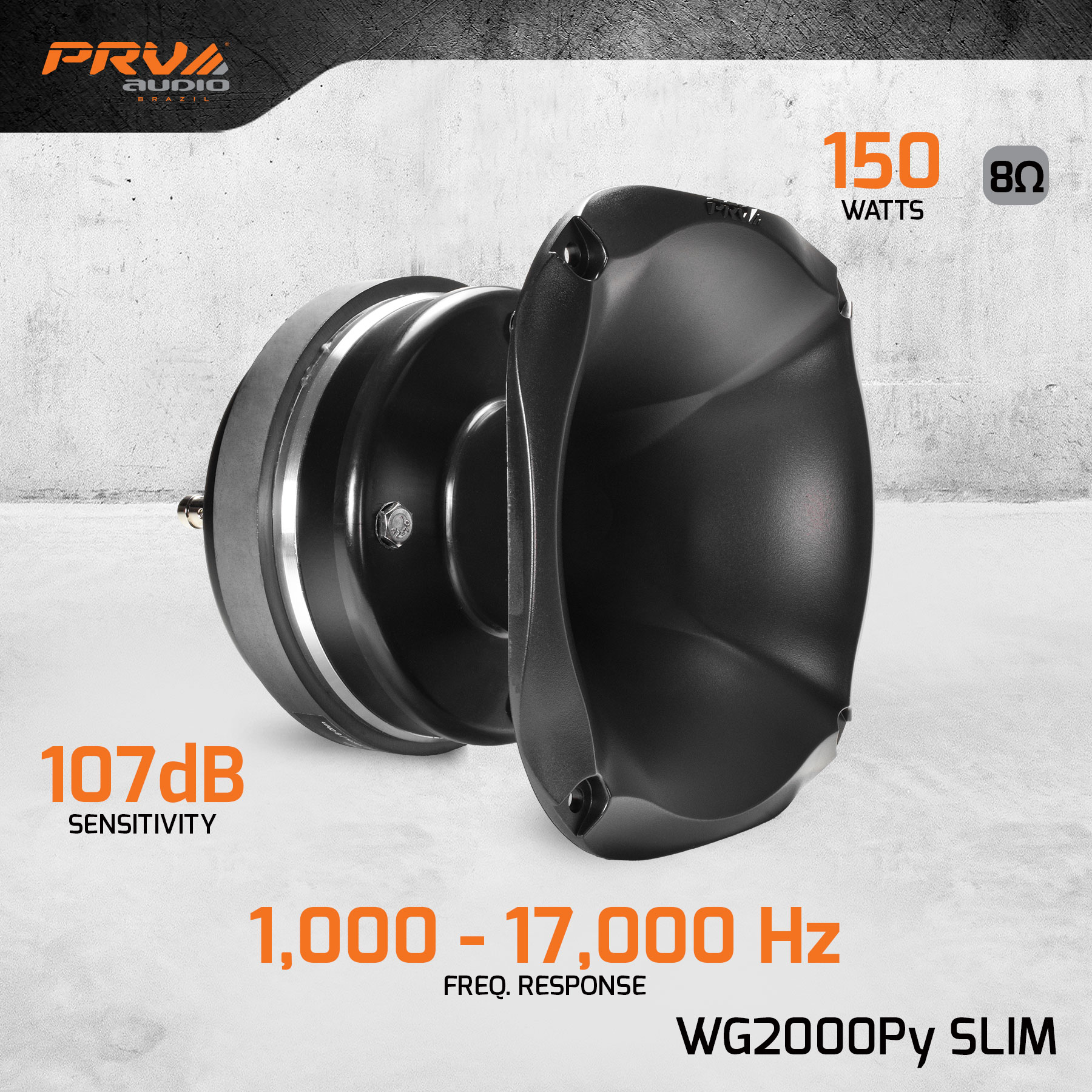 PRV 2 inch Exit SLIM Polyimide Compression Driver + Horn 8 Ohm PRV-WG2000PySLIM - Image 2