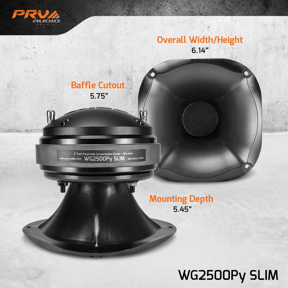 PRV 2 inch Exit SLIM Polyimide Compression Driver + Horn 8 Ohm PRV-WG2500PySLIM - Image 4