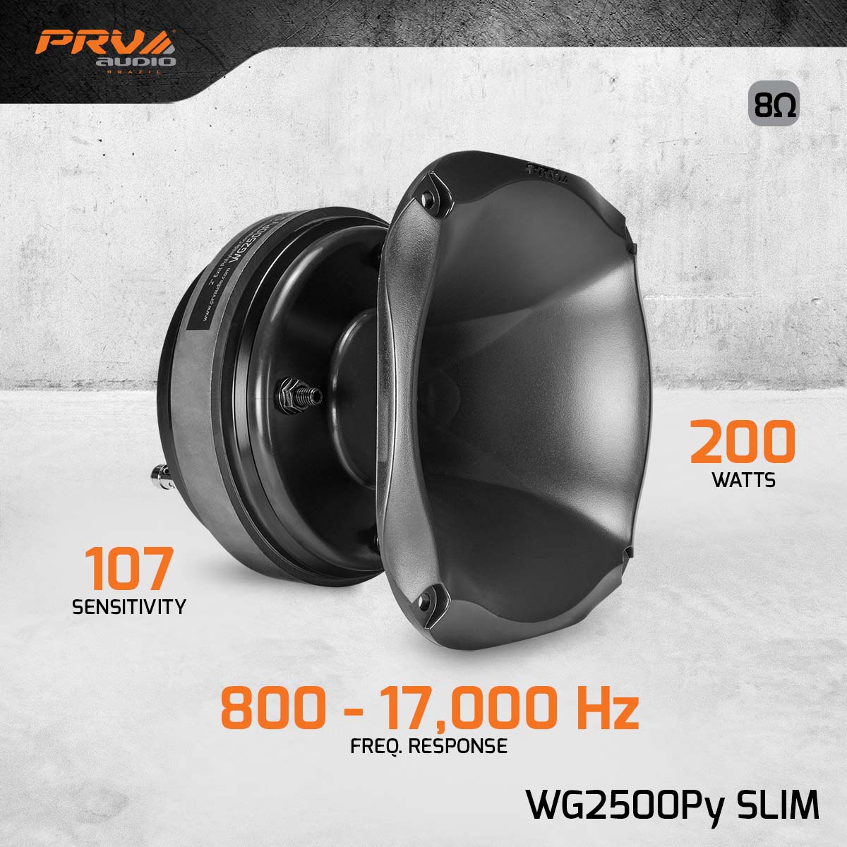PRV 2 inch Exit SLIM Polyimide Compression Driver + Horn 8 Ohm PRV-WG2500PySLIM - Image 2