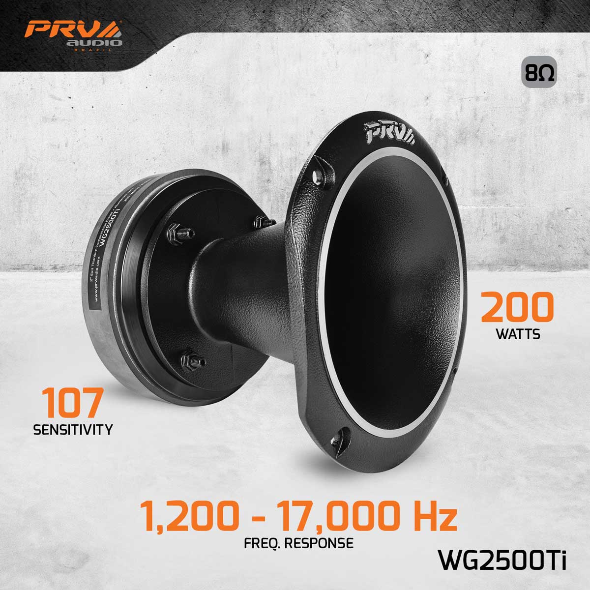 PRV 2 inch Exit Titanium Compression Driver + Horn 8 Ohm PRV-WG2500Ti - Image 2