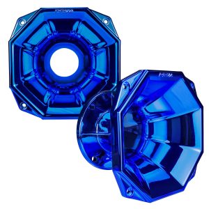 PRV 2 inch Exit Octagonal Horn 60 x 60 BLUE CHROME PRV-WGP14-50XBlueCR