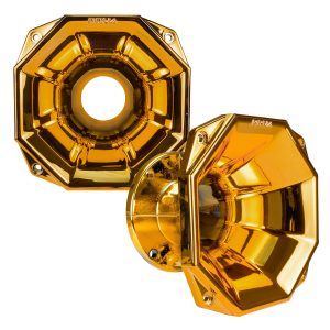 PRV 2 inch Exit Octagonal Horn 60 x 60 GOLD CHROME PRV-WGP14-50XGoldCR