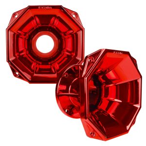PRV 2 inch Exit Octagonal Horn 60 x 60 RED CHROME PRV-WGP14-50XRedCR