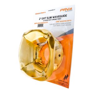 PRV 2 inch Exit SLIM Octagonal Horn 60 x 60 GOLD CHROME PRV-WGP14-50XSLIMGOLDCR