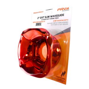 PRV 2 inch Exit SLIM Octagonal Horn 60 x 60 RED CHROME PRV-WGP14-50XSLIMREDCR