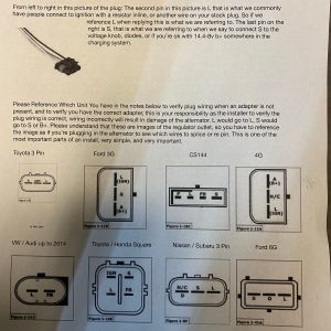 Brand X Ford 6G or 3G to 14.8V Regulator Plug Adapter BX-PRT-014